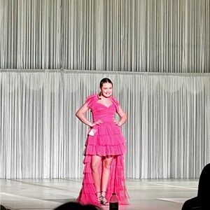 Stunning Pink Layered Gown